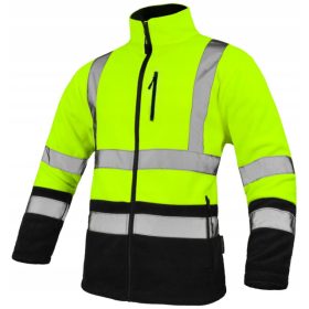 Topla rumena flis jopica XXL s odsevnimi detajli