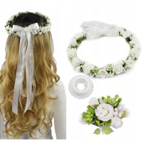   Slovenski komunijni venček s poljskim proizvajalcem in vrtnico