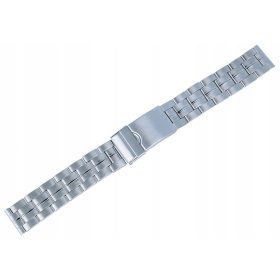   Mocna zapestnica iz masivnega jekla Diloy 18mm v srebrni barvi