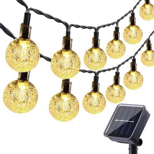 GIRLANDA SOLARNA Z VRTNIMI SVETILKAMI 50 LED KROGLIC 9,5M