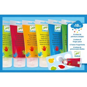 Djeco Set za prstno slikanje 6 barv x 75 ml