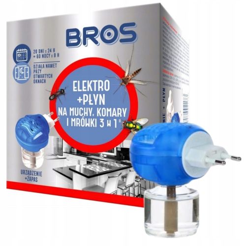Elektrofumigator proti komarjem, mravljam, muham Bros 0,25 kg 30 ml