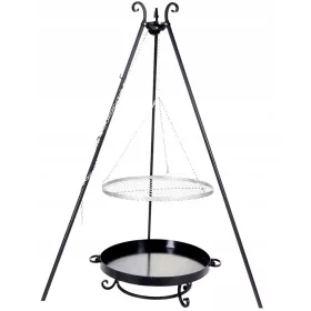  VRTNI ŽAR TRINOŽNA INOX REŠETKA + KURIŠČE 60CM