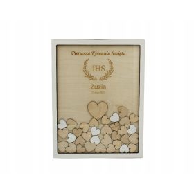   Knjiga gostov IHS vezana plošča za prvo obhajilo v beli barvi