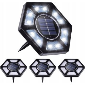  Elworld vgradna solarna svetilka srebrna 14 cm 4 kosi.