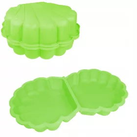   VELIKA ZAPRTA PESKOVNIK BAZEN 2V1 PLASTIČNA ŠKOLJKA XXL ZELENA POKROVA