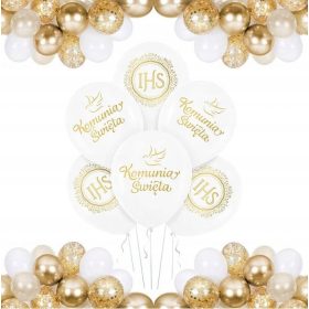 ZESTAW IN OKRASITEV IZ BALONOV ZA PRVO SVETO OBHAJILO 36 KOS