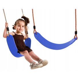 Gugalnica za otroke z elastiko in varnostnim pasom - Modra