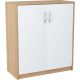 Komoda K2DBIAŁYSONOMA MATKAM 74,01 x 35 x 85 cm - Bela, mat sonoma hrast