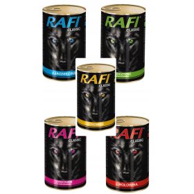 Mokra hrana za pse Rafi z govedino 1,24 kg