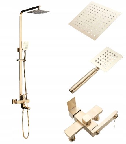 Zlata tuš garnitura Prestige Mat Gold