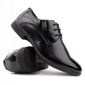 Eleganten črn fantovski čevelj za obhajilo št. 40