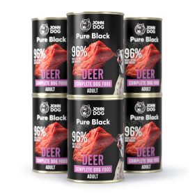   John Dog Čista Črna hrana za odrasle pse z mono jelenom 6x400 g