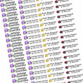 Naprasovalec za otroke z oznakami