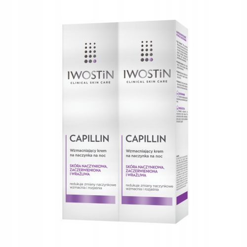 IWOSTIN CAPILLIN obnovitvena nočna krema za kožo nagnjeno k rdečici, 40 ML