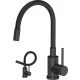 Royal Sanitary FLEX stoječa kuhinjska pipa 0000003146 črna, srebrna