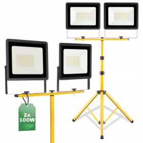 Halogenska delovna svetilka LED 2x100W z stativom
