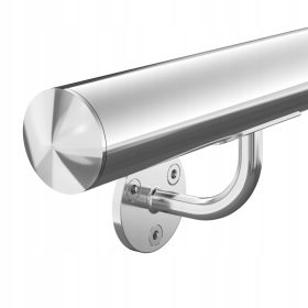 Nerjaveča jeklena stenska ograja, 300 cm, polirana, TUV