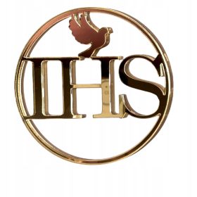 ZLATI OKRASNI TOPPER ZA TORTO IHS KOMUNIJA