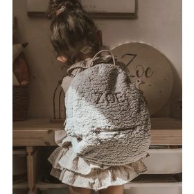 Vrtni nahrbtnik za otroke Teddy z izvezenim imenom - siv