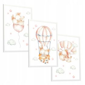  Komplet 3 poster slik v okvirju 33X43