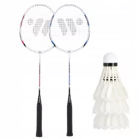   Komplet loparjev SteelTec 9 za badminton (2 loparja + 3 lotki)