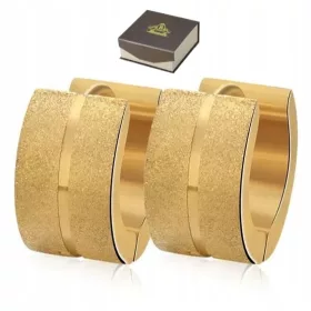  Zlati obročasti uhani, kirurško jeklo