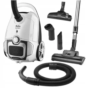   Vrhunski sesalnik Amica VM6011 Sumam 3xA - Močan 770W, tiho delovanje 68dB, filtr EPA12. Ta vrhunski sesalnik je opremljen s turboszčotko in mehkimi kolesi, ki zagotavljajo brezhibno čiščenje vašega d