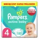 Plenice Pampers Active Baby, velikost 4, 180 kosov, veliko pakiranje