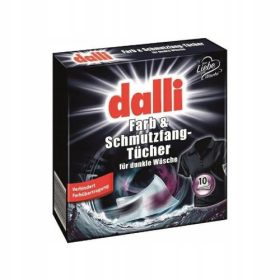 DALLI črni pralni robčki proti barvanju oblačil, 10 kosov