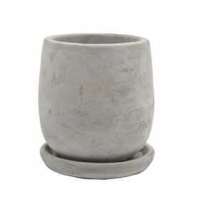   Betoniran cvetlični lonec s podnožjem Ø 8 cm za elegantno dekoracijo doma ali vrta. Izdelan iz trpežnega betona, ta lonec je odporen na vremenske vplive in zagotavlja dolgotrajno uporabo. S premerom n