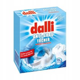   DALLI beli pralni robčki za preprečevanje sivenja oblačil med pranjem, 15 kosov