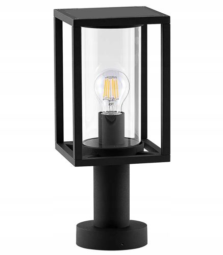 Pravokoten svetilni steber SuperLED E27 35 cm črn