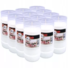   Slovenian Name: Vložki za sveče Max Light 6-7 dni 12 kosov - Parafin

SEO-Optimized Description: 
Wkłady za sveče Max Light 6-7 dni 12 kosov - Parafin so narejeni z najnovejšo tehnologijo v industriji