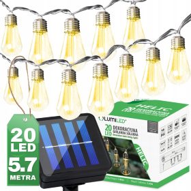   Slovenian Name: Girlanda solarna HELIC 20 LED luči, dekorativna vrtna veriga

SEO-Optimized Description: 
Girlanda solarna HELIC je popolna rešitev za osvetlitev vašega vrta ali terase. Ta vrtna verig