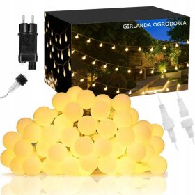 Girlanda Luči za Vrt 50LED Toplo Bela - 15m