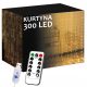 Festive LED Curtain Lights 3x3m 300 LEDs USB & Remote Control