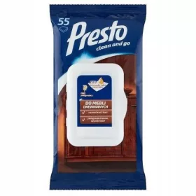 Presto lesni vlažilni robčki za pohištvo 55 kos