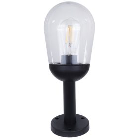   Okrogel vrtni steber za razsvetljavo SuperLED E27, 37 cm, črn