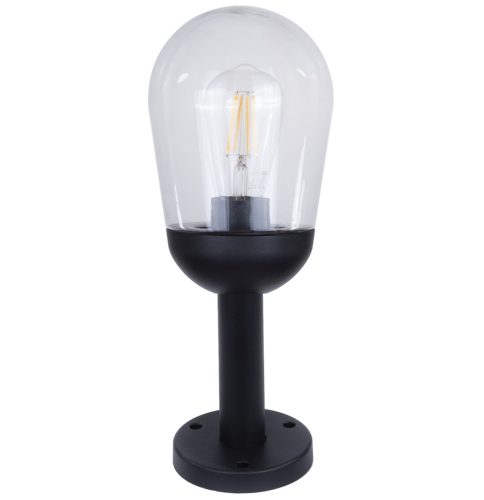 Okrogel vrtni steber za razsvetljavo SuperLED E27, 37 cm, črn