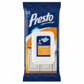 Vlažilni robčki za kuhinjo Presto 55 kosov