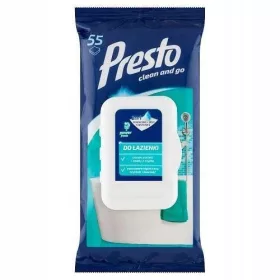 PRESTO Vlažilni robčki za kopalnico, 55 kosov