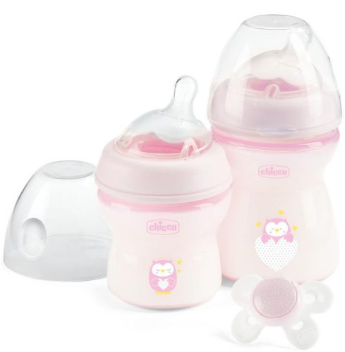 Chicco Darilni set za hranjenje Natural Feeling 150ml + 250ml + Dude