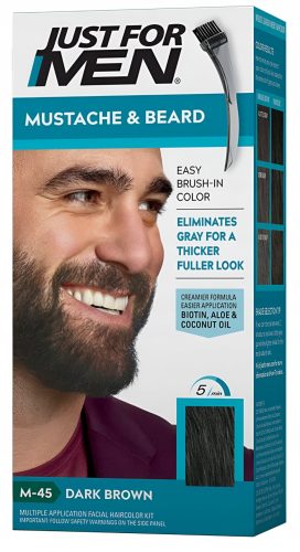 Just For Men Barva za Brado in Brke M45 Dark Brown + Aplikator