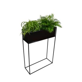 Kovinski stojalo za rože Loft s škatlo 90 x 64 x 23 cm