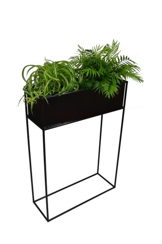 Kovinski stojalo za rože Loft s škatlo 90 x 64 x 23 cm