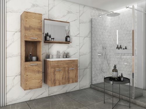 Kostanjev komplet kopalniškega pohištva Bratex Montreal, 3 kosi