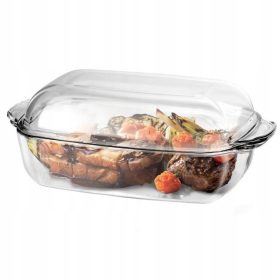 Pravokotna steklena posoda s pokrovom, 7 l, PYREX