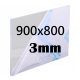 Brezbarvna akrilna plošča PLEXI dimenzij 900x800x3mm