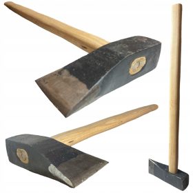   Kovana Sekira 4 kg za Razbijanje Lesa - Visokokakovostno orodje za cepilna dela, 80 cm dolžina, poljska proizvodnja